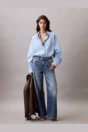 Calvin Klein Camicia button-down in misto viscosa taglio relaxed