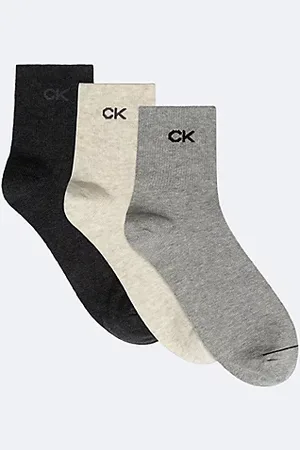 Calvin Klein Calzini al ginocchio in morbido cotone pettinato in confezione da 3