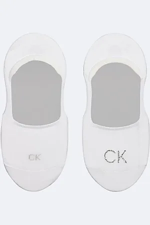 Calvin Klein Calzini invisibili in morbido cotone lucido in confezione da 2
