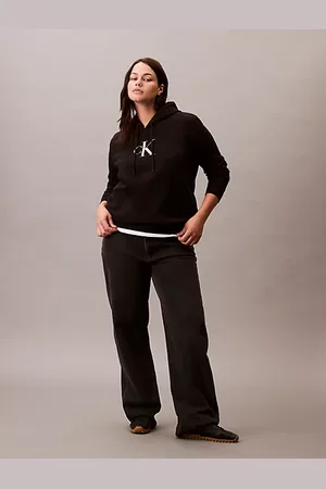Calvin Klein Felpa con cappuccio Monogram Plus size