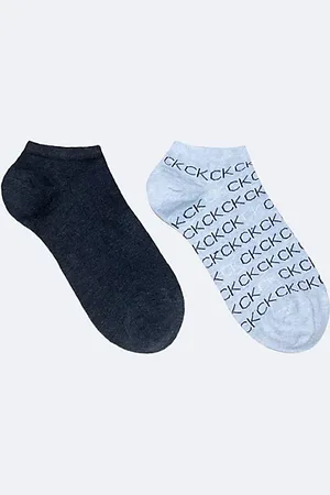 Calvin Klein Calzini alla caviglia con logo in morbido cotone pettinato in confezione da 2