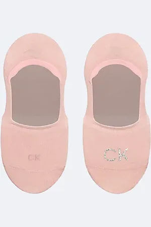 Calvin Klein Calzini invisibili in morbido cotone lucido in confezione da 2