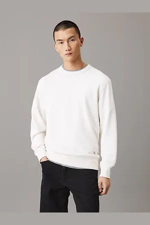 Calvin Klein Felpa in spugna di cotone con badge