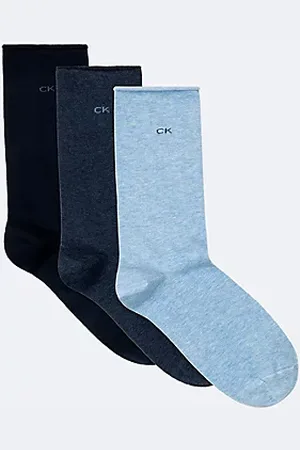 Calvin Klein Calzini rolltop in morbido cotone pettinato in confezione da 3