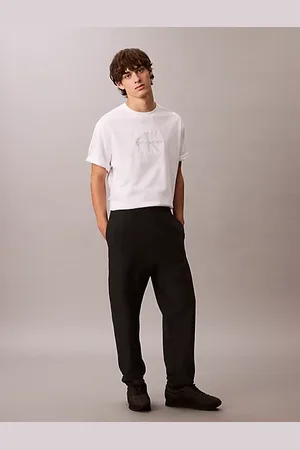 Calvin Klein Pantaloni da tuta con monogramma in spugna di cotone