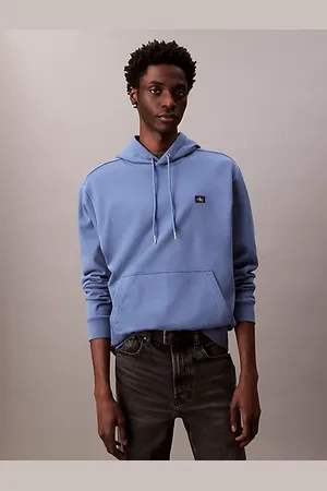 Calvin Klein Felpa con cappuccio in spugna di cotone con stemma