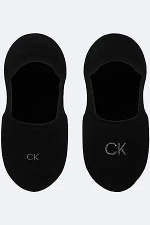 Calvin Klein Calzini invisibili in morbido cotone lucido in confezione da 2