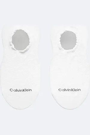 Calvin Klein Calzini invisibili in maglia a rombi smerlati in confezione da 2