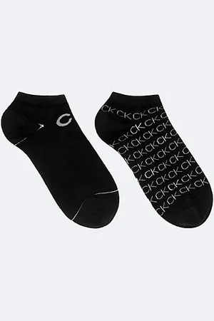 Calvin Klein Calzini alla caviglia con logo in morbido cotone pettinato in confezione da 2