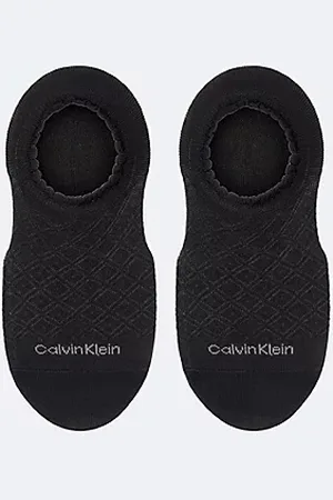 Calvin Klein Calzini invisibili in maglia a rombi smerlati in confezione da 2