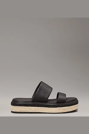 Calvin Klein Sandali espadrillas con plateau in pelle