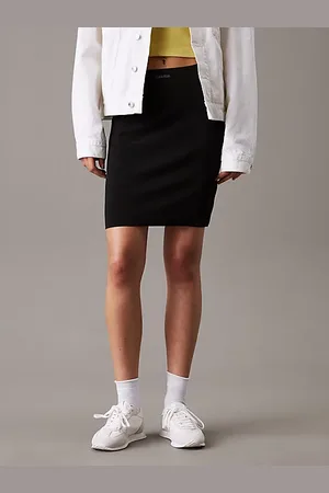 Calvin Klein Gonna midi slim in maglia elasticizzata
