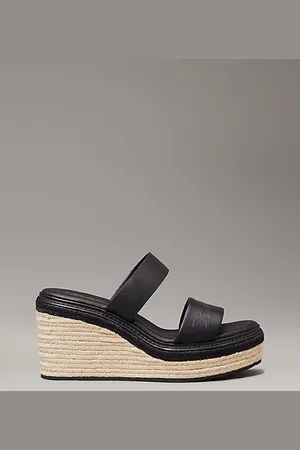 Calvin Klein Sandali con zeppa espadrillas in pelle