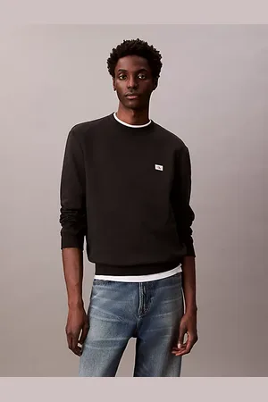 Calvin Klein Felpa in spugna di cotone con badge