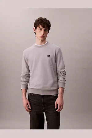 Calvin Klein Felpa in spugna di cotone con badge