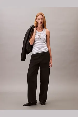 Calvin Klein T-shirt corta squadrata con logo
