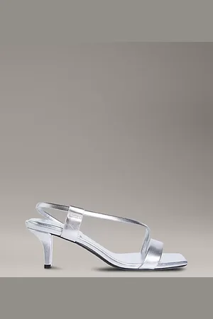Calvin Klein Sandali metallici in pelle con tacco