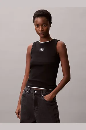 Calvin Klein Canotta a costine in cotone elasticizzato