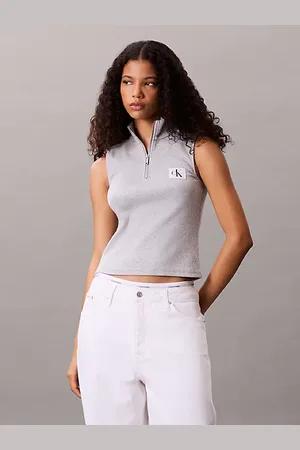 Calvin Klein Top senza maniche con zip corta