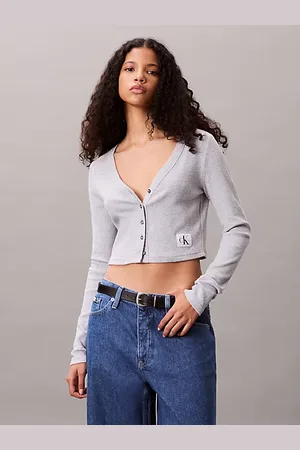 Calvin Klein Cardigan in maglia a costine slim