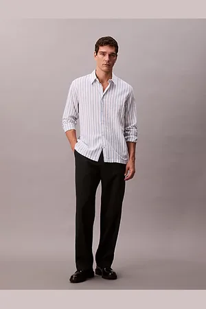 Calvin Klein Camicia button-down a righe taglio relaxed