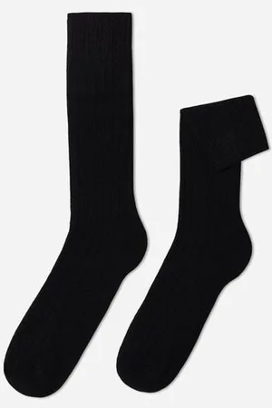 Calzedonia Calze Corte con Lana e Cashmere a Coste Uomo