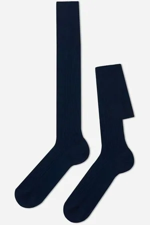 Calzedonia Calze Lunghe in Filo Di Scozia a Coste Uomo