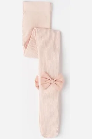 Calzedonia Collant in Cotone a Costine con Fiocco da Bambina Bambina