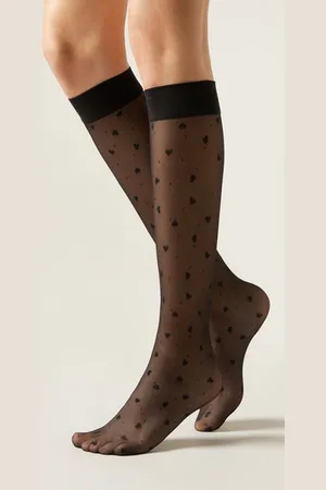 Calzedonia Gambaletti Velati Pois e Cuori Donna