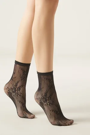 Calzedonia Calzini a Rete a Fiori Donna