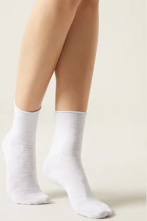 Calzedonia Calzini Corti in Cotone Senza Elastico Donna