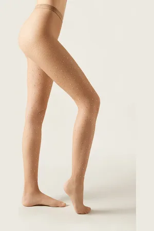 Calzedonia Collant a Rete con Brillantini Donna