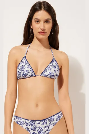 Calzedonia Triangolo Costume Blue Corals Donna