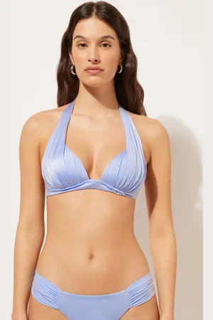 Calzedonia Triangolo Imbottito Graduato Costume Shiny Satin Donna