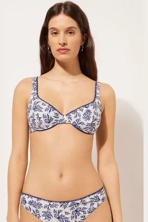 Calzedonia Balconcino Costume Blue Corals Donna