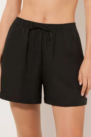 Calzedonia Pantaloncini Corti in Lino e Viscosa Donna