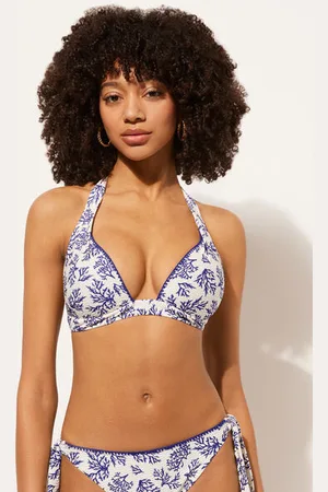 Calzedonia Triangolo Imbottito Costume Blue Corals Donna
