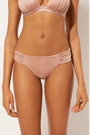 Calzedonia Brasiliana con Drappeggio Costume Shiny Satin Donna