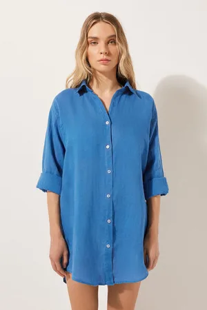 Calzedonia Abito Camicia in Lino Donna
