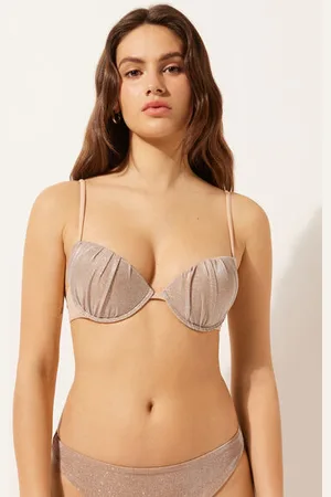 Calzedonia Push up Imbottito Costume Golden Glitter Donna