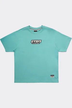 Evisu T-Shirt Totem Daicock Printed Turchese