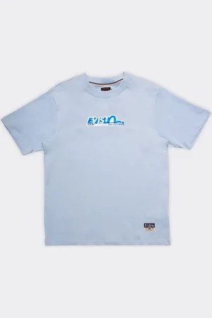 Evisu T-Shirt Poster Daicock Printed Azzurra