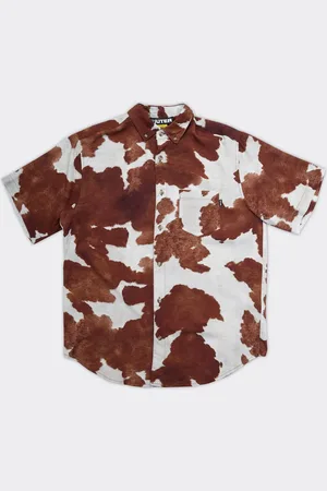 IUTER Camicia a Maniche Corte Cow
