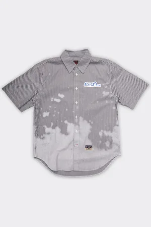 Evisu Camicia Striped Sticker Logo Print