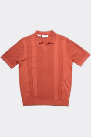 SELECTED Polo Channing SS Knit Rossa