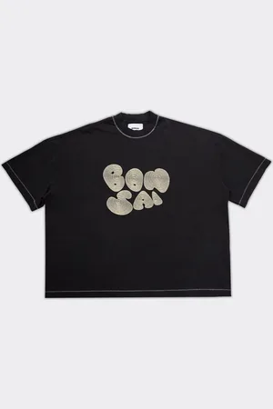 BONSAI T-Shirt Embroidery Oversize Fit Nera