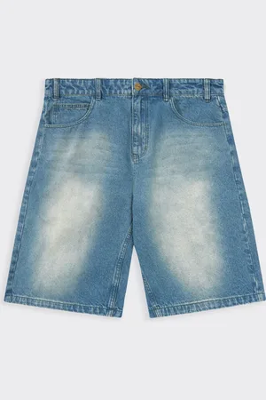 Butter Goods Shorts Warped Denim Washed Mid Blu