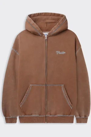 Butter Goods Felpa Jive Zip-Thru Washed Marrone