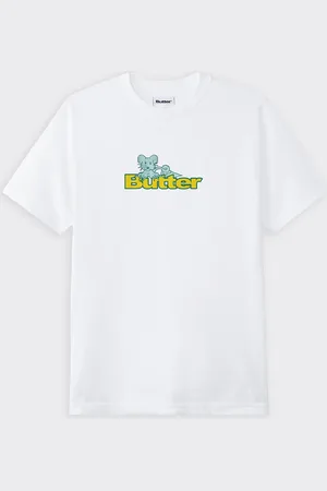 Butter Goods T-Shirt Rat Logo Tee Bianca
