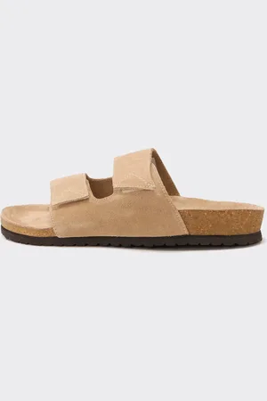 SELECTED Ciabatta Bastian Suede Sabbia